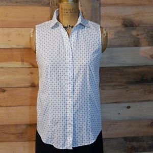 Talbots sleevless button down